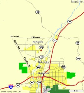 Map of Albuquerque